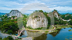 Khao Ngu Stone Park at Ratchabri, Thailand