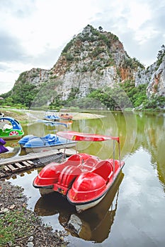 Khao Ngu Stone Park in Ratchaburi province, Thailand