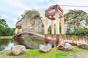 Khao Ngu Stone Park in Ratchaburi province, Thailand