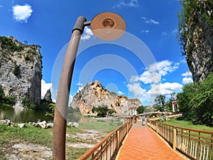 Khao Ngu Stone Park in Ratchaburi Province, Thailand