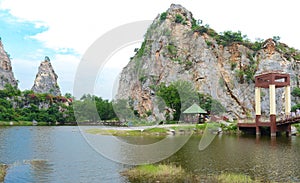 Khao Ngu Stone Park in Ratchaburi, Thailand