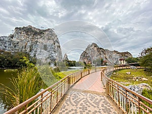 Khao Ngu Stone Park in Ratchaburi, Thailand