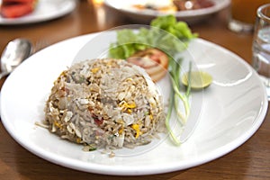 Khao phat pu, Fried rice with crabmeat