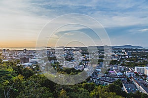 Khao Rang Hill View Point of Phuket Town.