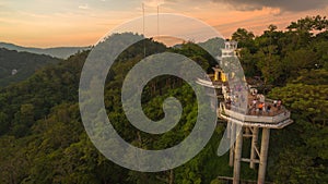Khao Rang viewpoint tower landmark in Phuket town it is on Tung Ka hill in Phuket town.