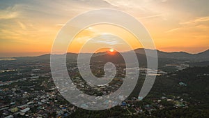 Khao Rang viewpoint tower landmark in Phuket town it is on Tung Ka hill in Phuket town.