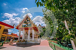 Khao Samo Khon Temple is located on the Samo Khon mountain range. In Lop Buri Province photo