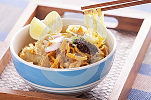 Khao soi curry thai noodle.