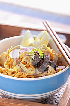 Khao soi curry thai noodle.