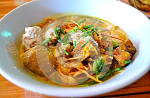 Khao Soi - Thai style noodle with pork curry soup