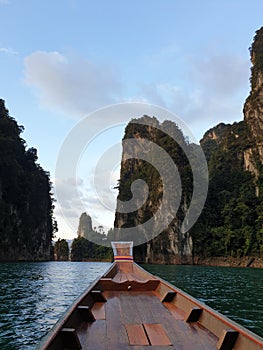 Khao Sok national park Cheow Lan Dam, Ratchaprapha Dam at Suratthani, Thailand on vacation