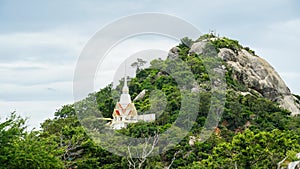 Khao Takiab temple on Khao Takiab mountain also known as Monkey mountain or Chopstick mountain, Hua Hin, Prachuap Khiri