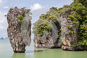 Khao Tapu rock at James Bond island, Andaman Sea, Thailand