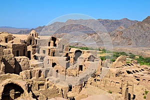 Kharanagh Ardakan Castle, ancient village near the desert city of Yazd in Iran photo