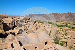 Kharanagh Ardakan Castle, ancient village near the desert city of Yazd in Iran photo