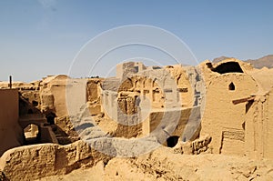 Kharanaq - Ruins of the abandoned mud brick city photo