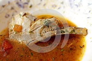 Kharcho soup with lamb