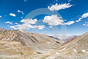 Khardung La pass (5602m) between Leh and the Nubra valley in Lad