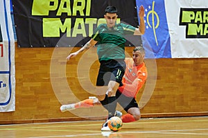 The futsal match of Ukrainian ExtraLeague Viva Cup Monolit vs Donbass Energo Trading