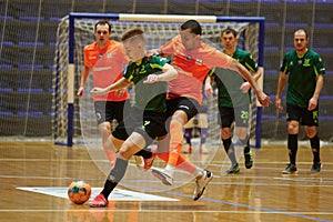 The futsal match of Ukrainian ExtraLeague Viva Cup Monolit vs Donbass Energo Trading