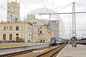 Railway tracks at the Kharkiv Passenger Railway Station