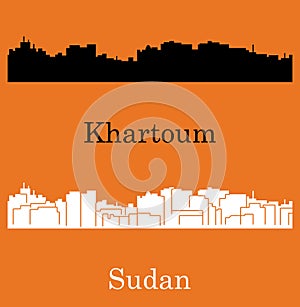 Khartoum, Sudan city silhouette