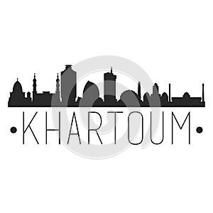 Khartoum Sudan. City Skyline. Silhouette City. Design Vector. Famous Monuments.