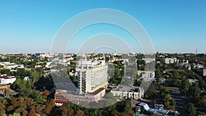The Kherson city central part Ukraine aerial view.