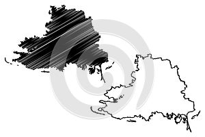 Kherson Oblast map vector