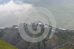 Xinaliq, Azerbaijan, a remote mountain village in the Greater Caucasus range photo