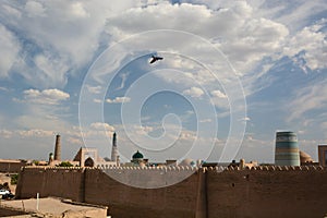 The Kunya Ark walls. Itchan Kala. Khiva. Uzbekistan photo