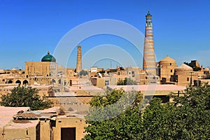 Khiva: minarets and domes of old town