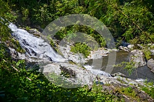 Khlong Nam Lai waterfall in Klong Lan national park of Thailand