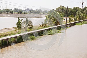 Khlong Preng canal in country Chachoengsao Thailand