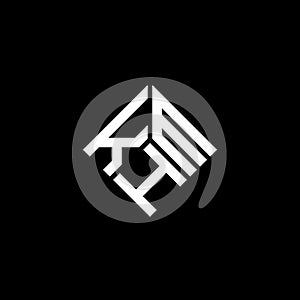 KHM letter logo design on black background. KHM creative initials letter logo concept. KHM letter design