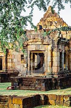 Khmer Architecture of Prasat Muang Tam Castle, Buriram.