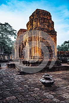 Khmer Architecture of Prasat Muang Tam Castle, Buriram.