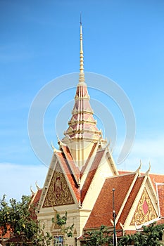 Khmer building in Phnom Penh, Cambodia.