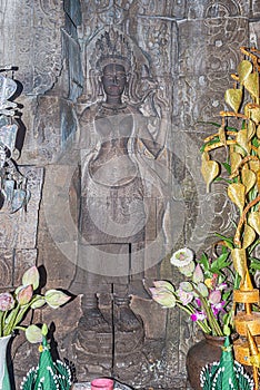 Khmer Devata Goddesses in the Heart of Preah Khan Temple, Angkor