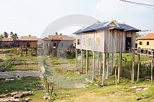 Khmer house built on stilts