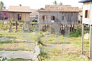 Khmer house built on stilts