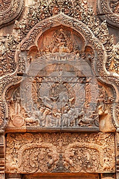 Khmer relief in Banteay Srei