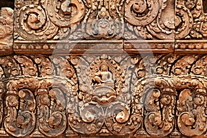 Khmer relief in Banteay Srei photo