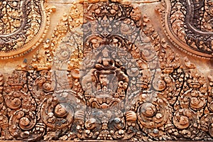 Khmer relief in Banteay Srei photo