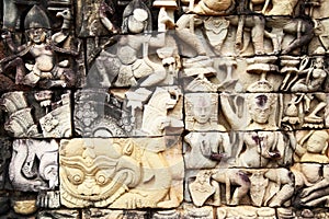 Khmer stone carving photo