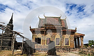 A Khmer temple on Bokor Hill in Kampot, Cambodia