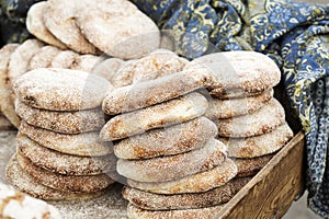Khobz, fresh moroccan bread, Essouira