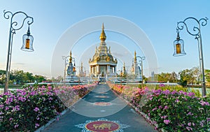 In Khon Kaen with Wat Thung Setthi temple at Khonkaen photo