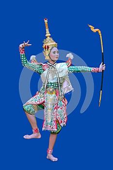 Khon performance inherits Thai dance literature .culture photo