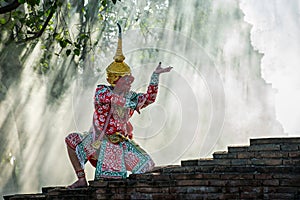 Khon Thai traditional dance performance